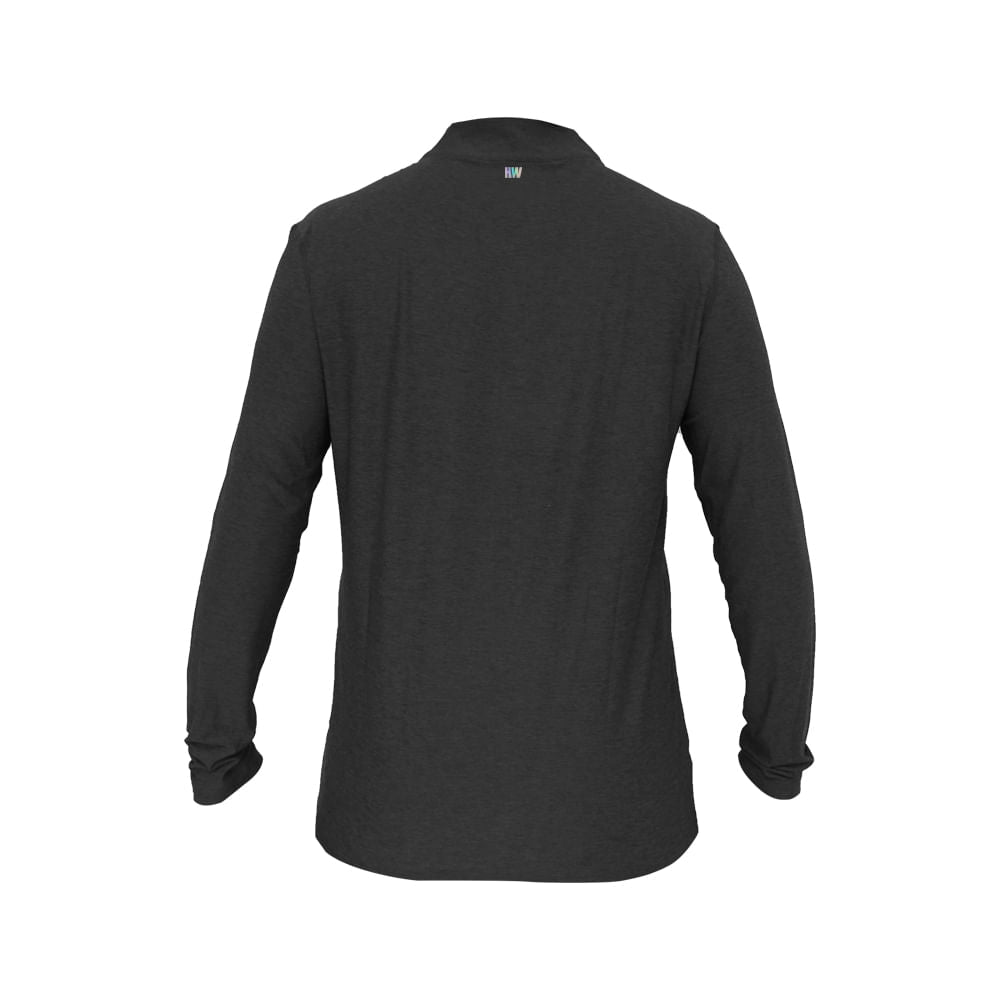 Polera Dry Fit HW Manga Larga Carbon Grey