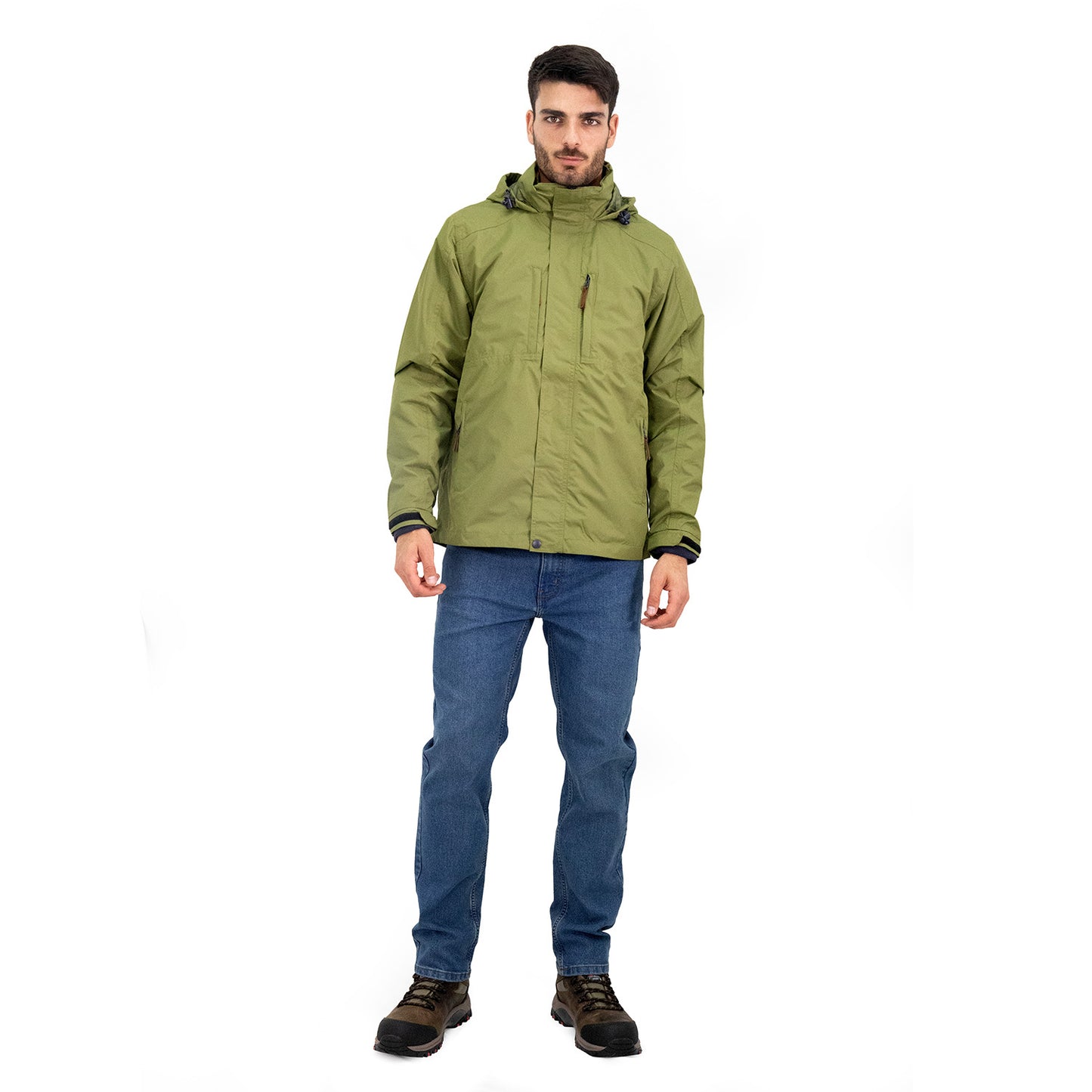 Parka Desmontable Quebec Ottawa 3 en 1 Verde Oliva