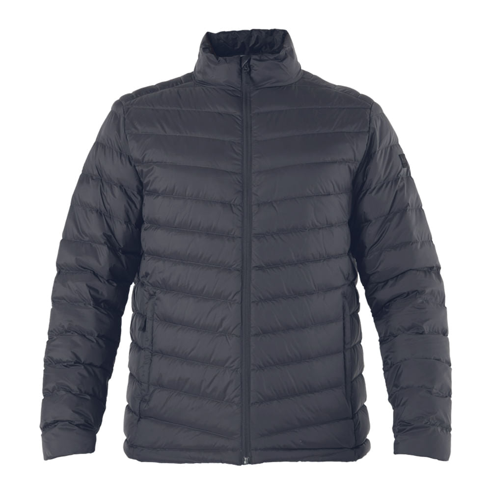 Parka Pluma Hw Pullay sin Gorro Gris Acero