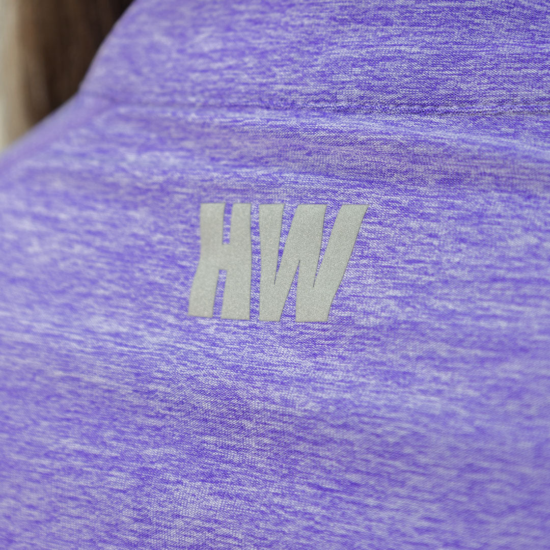 Polera Dry Fit Hw Manga Larga Mujer Lila