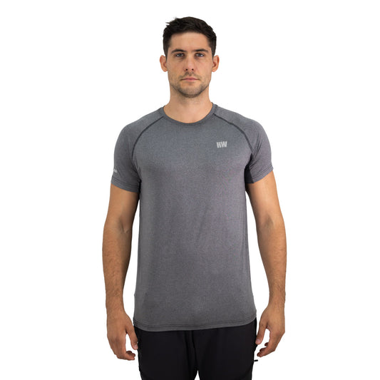 Polera Dry Fit HW SPX Manga Corta Hombre Carbon Grey