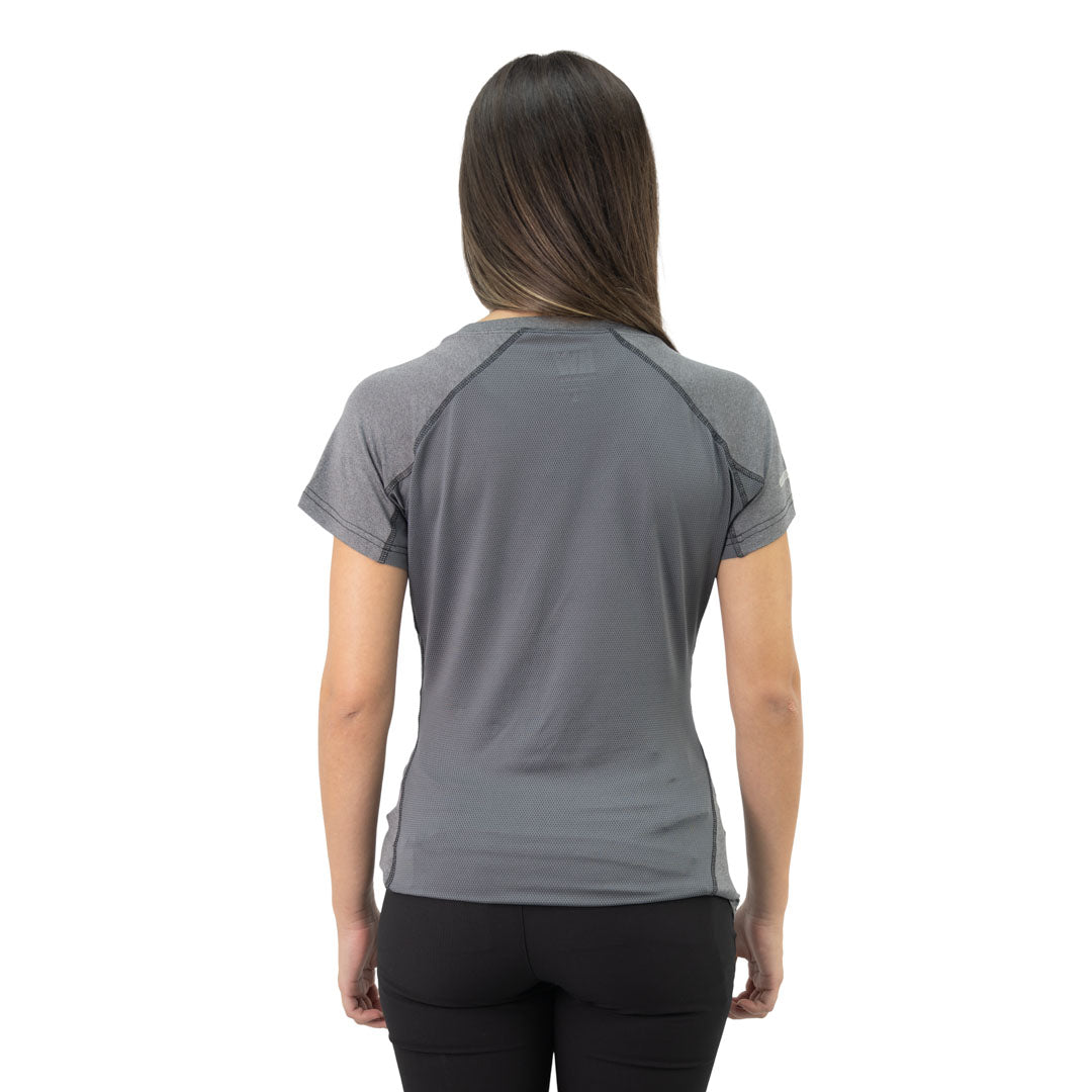 Polera Dry Fit Hw Spx Manga Corta Mujer Carbon Grey