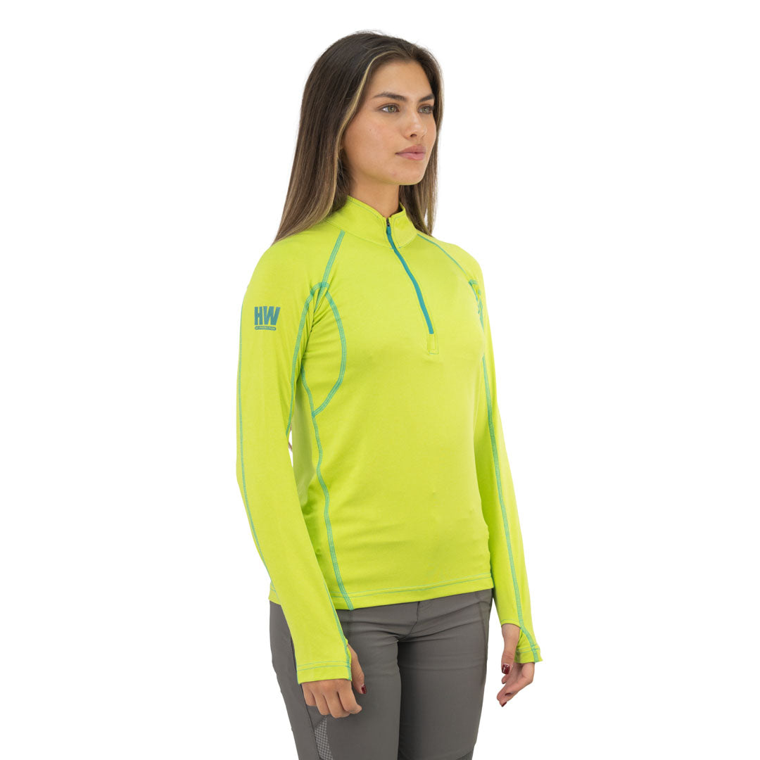 Polera Dry Fit HW SPX Manga Larga Mujer Lime