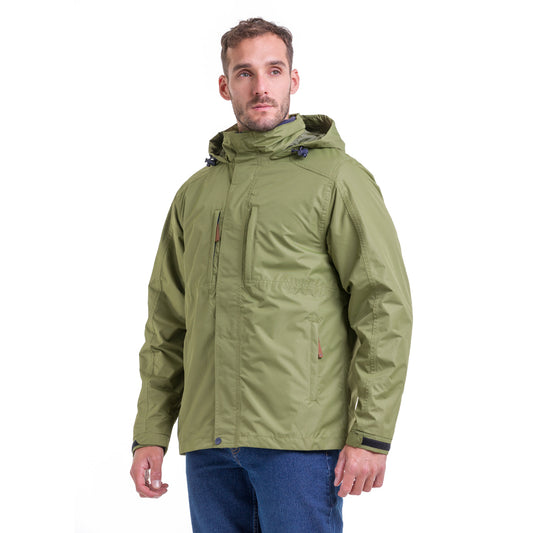 Parka Desmontable Quebec Ottawa 3 en 1 Verde Oliva