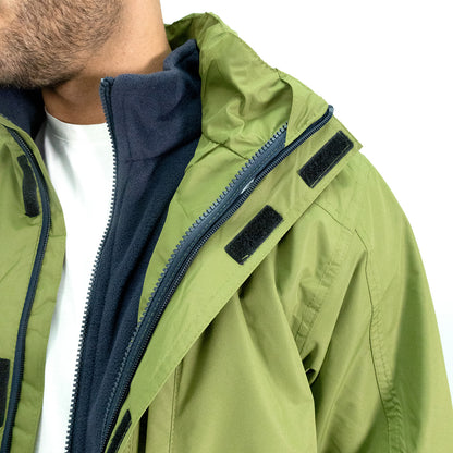 Parka Desmontable Quebec Ottawa 3 en 1 Verde Oliva