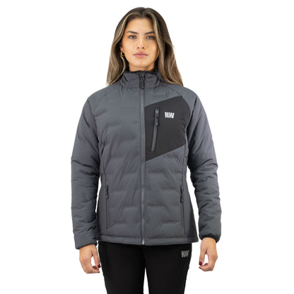 Parka Insulada HW Explorer Sin Gorro Mujer Carbon Grey