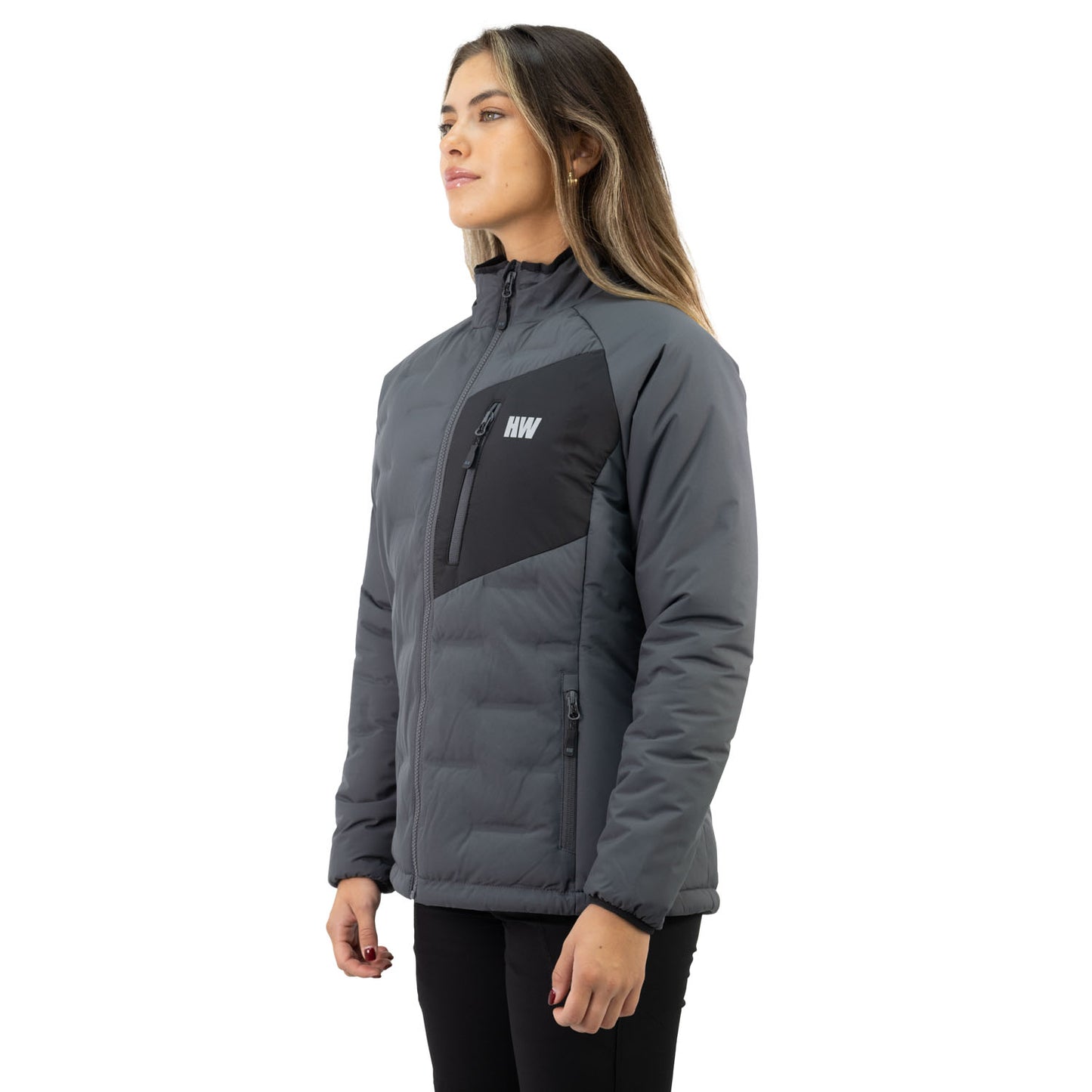 Parka Insulada HW Explorer Sin Gorro Mujer Carbon Grey