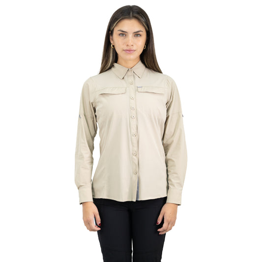 Camisa Hw Antakari Spandex Mujer Beige