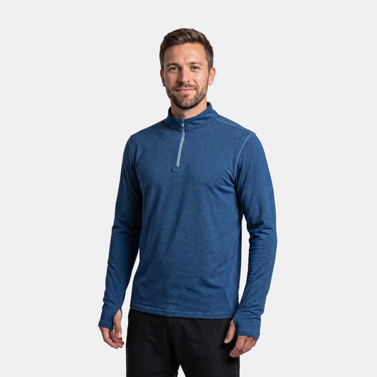 Polera Dry Fit HW SPX Manga Larga Hombre Deep Blue