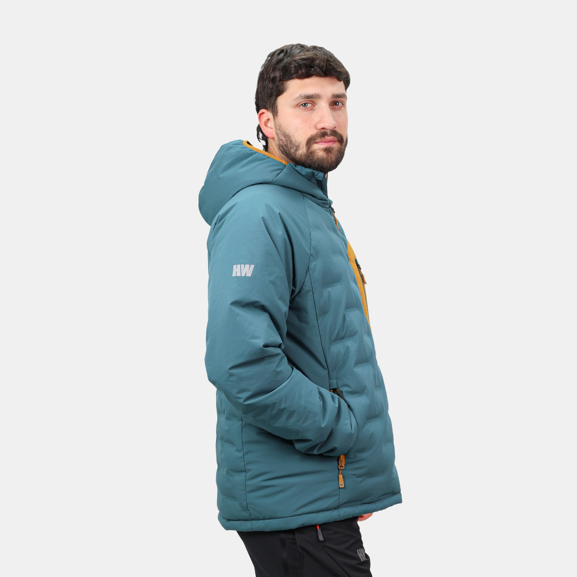 Parka Insulada HW Explorer Hombre Petroleo Mostaza – Hardwork