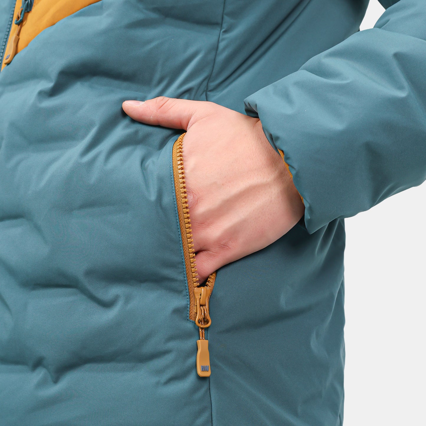 Parka Insulada HW Explorer Hombre Petroleo Mostaza