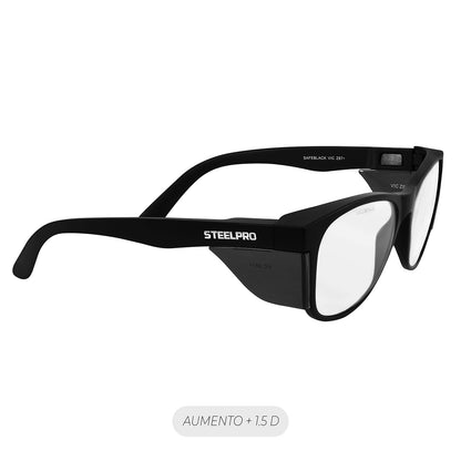 Lente Seguridad Safeblack Claro Full Reader +1.5D Steelpro