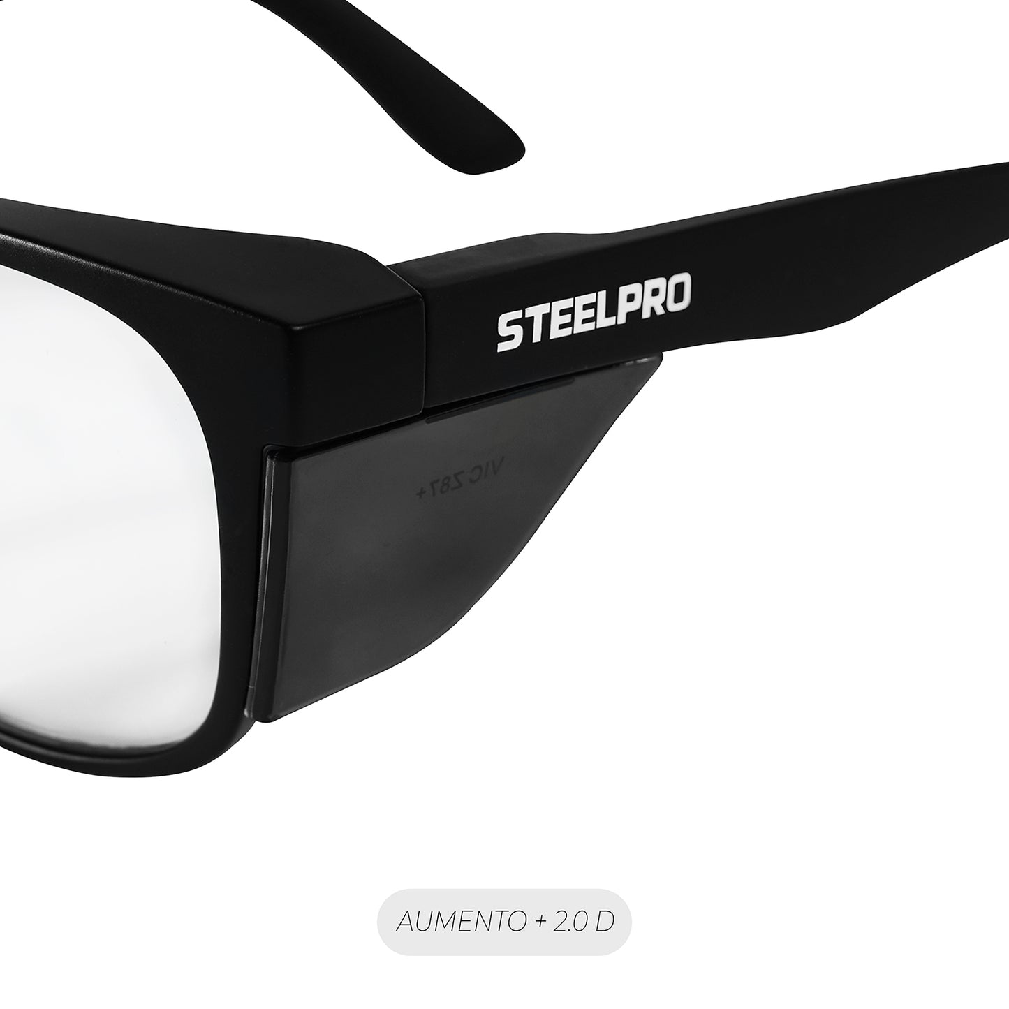 Lente Seguridad Safeblack Claro Full Reader +2.0D Steelpro