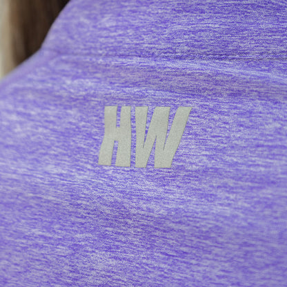Polera Dry Fit Hw Manga Larga Mujer Lila