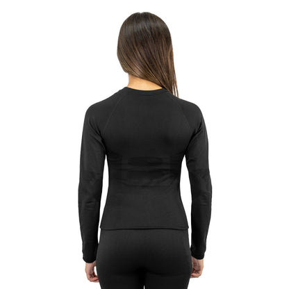 Primera capa HW Patagonia Spandex Negro Camiseta Mujer