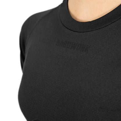 Primera capa HW Patagonia Spandex Negro Camiseta Mujer