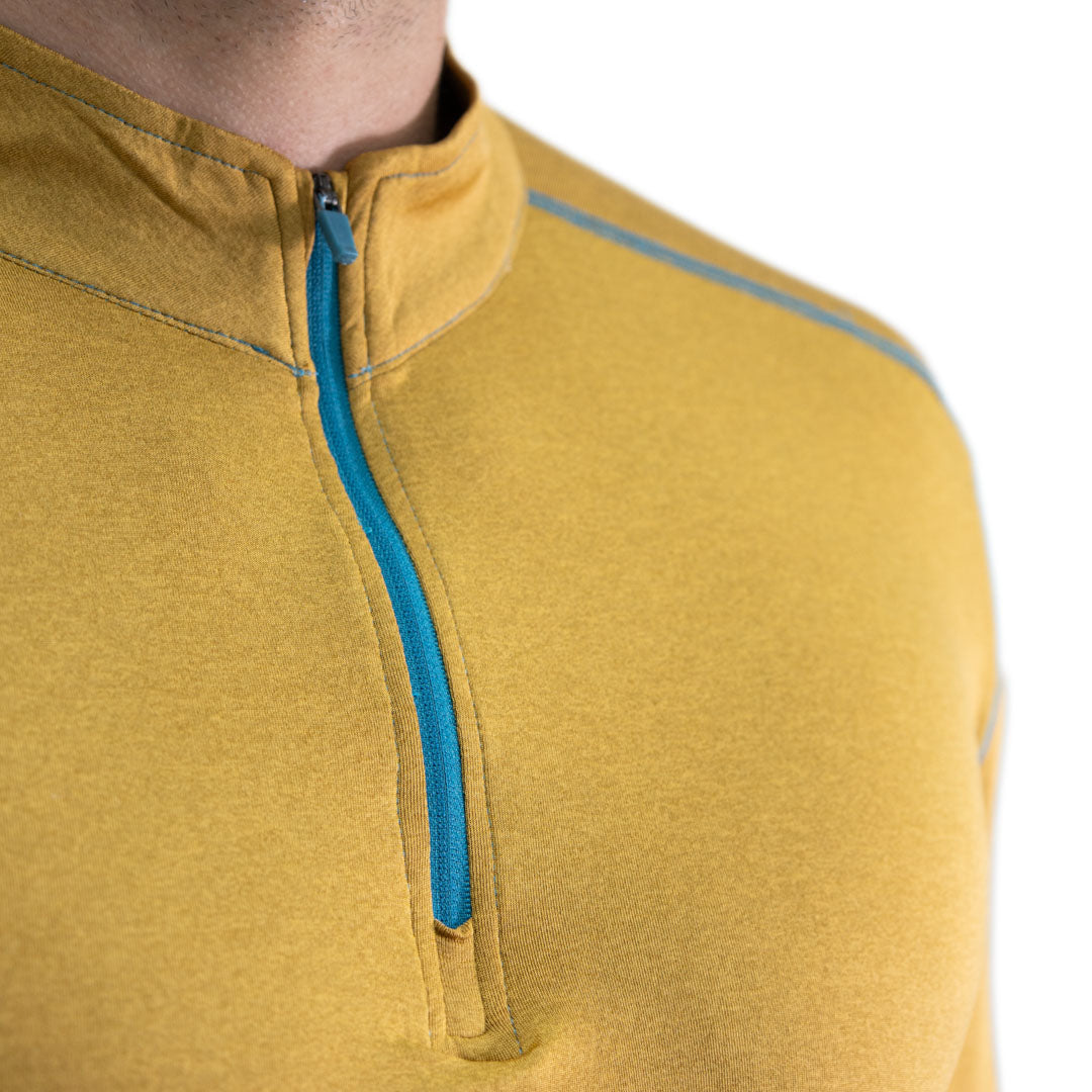 Polera Dry Fit HW SPX Manga Larga Hombre Mustard