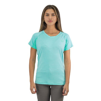 Polera Dry Fit Hw Spx Manga Corta Mujer Aqua