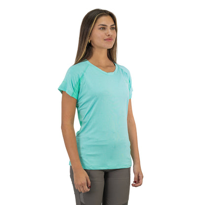 Polera Dry Fit Hw Spx Manga Corta Mujer Aqua